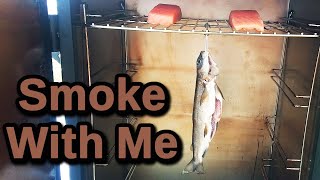 Smoking Bonneville Whitefish And Atlantic Salmon In The Electric Smoker  Smoke With Me [upl. by Anawd]