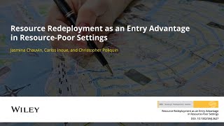 Resource Redeployment as an Entry Advantage in ResourcePoor Settings [upl. by Dauf]