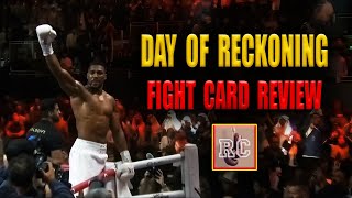 Day of Reckoning  Boxing Fight Card Review [upl. by Ammadis908]