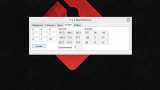 3X3 Matrix Solver in C Windows Form [upl. by Michell]