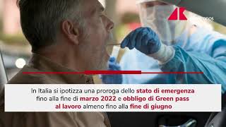 Covid Italia si ipotizza proroga stato di emergenza e obbligo Green pass [upl. by Terencio]