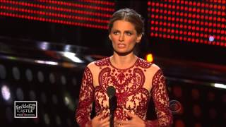 Stana Katic Won Favorite Dramatic TV Actress Peoples Choice Awards 2014 PCA HD [upl. by Rowley]