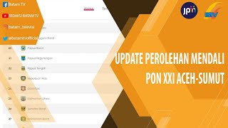 UPDATE PEROLEHAN MENDALI PON XXI ACEH SUMUT [upl. by Atnovart]