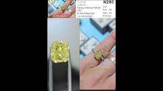 Natural Radiant Cut Fancy Intense Yellow VS1 GIA Certified Loose Stone  R280 [upl. by Yruama]