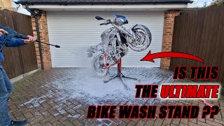 Is this he BEST Motorcycle lift for washing your bike [upl. by Lebatsirhc696]