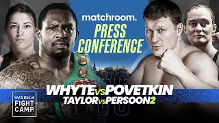 Fight Camp 4 Whyte vs Povetkin Taylor vs Persoon 2 amp undercard Press Conference [upl. by Ahsaret979]