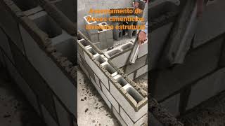 Assentamento de bloco Cimenticio em alvenaria estrutural [upl. by Lawry]