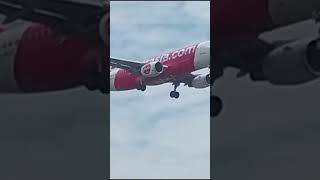 Airasia malaysia landing in BPN from KUL planesspotting airasia [upl. by Annawahs659]