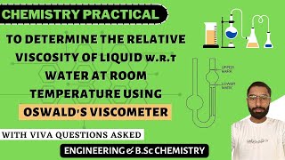 To Determine The Relative Viscosity Of Liquid wrt Water At Room Temp Using Ostwalds Viscometer [upl. by Chiang]