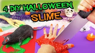 4 DIY HALLOWEEN  TESTING HOW TO MAKE SLIME IN HALLOWEEN aPasos Crafts DIY [upl. by Dnomsad]