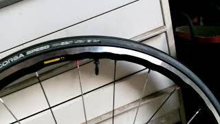 Vittoria Corsa Speed Tubeless 23c on Open Pro Mavic UST Rim [upl. by Ennaesor469]