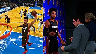 NBA 2K18 MyCAREER  CAM 1ST NBA GAME SHOWING CRAZY HOPS AND ANKLE BREAKER MOVES FUNNY INTERVIEW [upl. by Marolda]