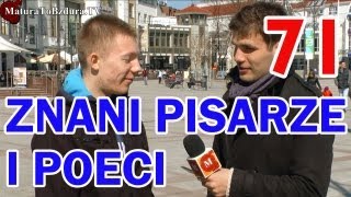 ZNANI PISARZE I POECI  odc 71 MaturaToBzduraTV [upl. by Grochow]