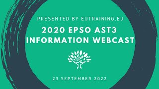 2022 AST3 EPSO Exams  Information Webcast [upl. by Sirrah465]