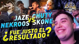 LA BATALLA DE LA POLÉMICA  CHUTY Y SKONE VS NEKROOS Y JAZE REACCIÓN EN DIRECTO [upl. by Padriac]