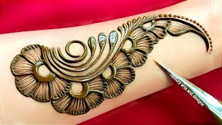 Very beautiful stylish front hand mehndi design  easy mehndi design  mehndi ka design  mehndi [upl. by Anail]