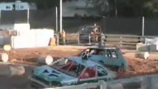 2010 Emmet County Fair Auto Cross 4 Cylinder Heat Race FAIL [upl. by Dirgni339]