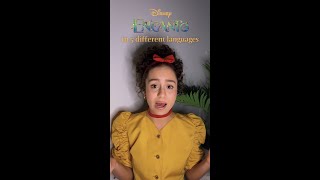 Disney’s Encanto in 5 Different Languages by Sezin shorts encanto wedonttalkaboutbruno disney [upl. by Vachill]