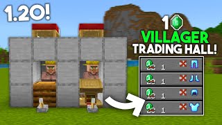 EASY 120 Villager Trading Hall in Minecraft Bedrock [upl. by Hoffman19]