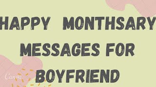 Happy Monthsary Messages for BoyFriend [upl. by Einavoj]