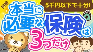 第133回【5000円以上は払いすぎ？】本当に必要なおすすめの保険3選【お金の勉強 初級編】 [upl. by Browne482]