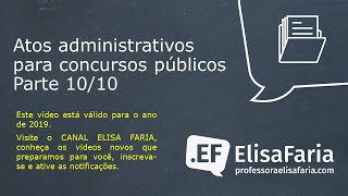 ATOS ADMINISTRATIVOS COM A PROFESSORA ELISA FARIA 1010 [upl. by Nonnerb]