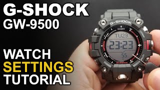 Gshock Mudman GW9500  Setting time and date  module 3553 [upl. by Galvan181]