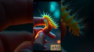 This is So Creepy‼️🤣 A Glowing Caterpillar with Spikes on My Hand GlowingCaterpillar Insects [upl. by Maon]