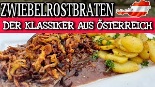 Zwiebelrostbraten mit Röstzwiebeln und einer mega einfachen selbsgemachten Soße [upl. by Oby525]