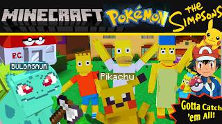 Catching Pokémon in Minecraft The Simpsons [upl. by Devine]