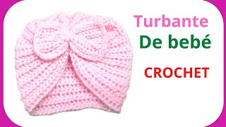 👶✅Turbante de bebé tejido a crochet  se teje muy rápido Todas las tallas [upl. by Reg]