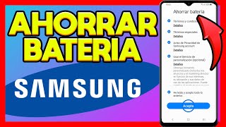 ✅COMO AHORRAR BATERIA SAMSUNG [upl. by Anilem]