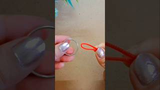 How To Tie rings into a simple necklace instructions 😍shorts diy knot knots [upl. by Iggep346]