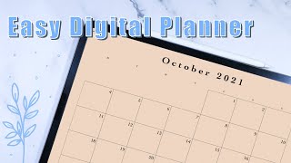 How To Create A Simple Digital Monthly Planner [upl. by Anitsim]