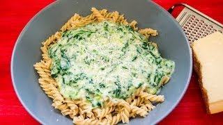 Nudeln mit Spinat und Parmesan Rezept und Anleitung [upl. by Boaten165]