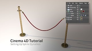 C4D Tutorial Setting Up Spline Dynamics [upl. by Si]