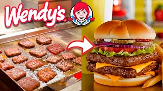 How Wendys cooks its SQUARE burgers [upl. by Bolanger50]