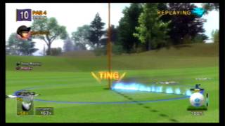 Hot Shots GolfOut of Bounds Back Spins In The Hole ChipInEagle [upl. by Brawner583]