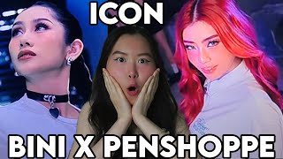 BINI  ICON Music Video amp Live Performance REACTION  BINI X PENSHOPPE [upl. by Sherlock]