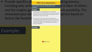 PhD Viva Question with Answer 318 phd phdviva [upl. by Assek209]