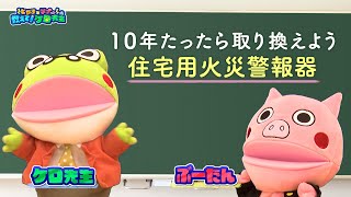 「10年たったら取り換えよう 住宅火災警報器」教えて！ケロ先生 24（2023年11月1日放送分） [upl. by Marchelle237]