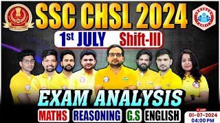 SSC CHSL Exam Analysis 2024  1 July 2024 3rd Shift  SSC CHSL Question Paper  SSC CHSL Review 2024 [upl. by Ztnahc972]