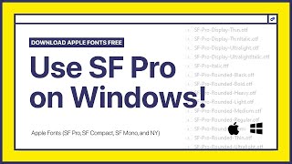 How to install SF Pro Fonts on Windows [upl. by Michaella]