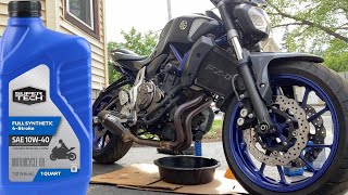 Yamaha FZ07 Oil Change [upl. by Nnyllaf812]