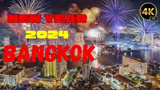 Bangkok New Years Eve 2024 Fireworks  Spectacular Skyline Celebration newyear2024 bangkok [upl. by Algernon]