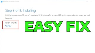 How To Fix Windows 10 Upgrade Assistant Stuck At 99 [upl. by Aztirak]