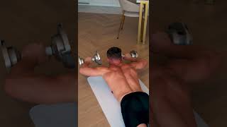 Back Workout at Home With Adjustable Dumbbells homeworkout [upl. by Ynatirb467]