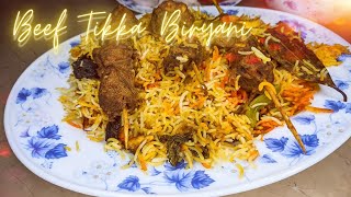 Beef Tikka Biryani  Eid Special  بیف تکہ بریانی [upl. by Cohligan283]