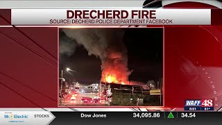 Crews battle multiple structures in Decherd TN [upl. by Hylan]