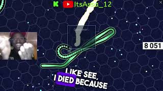 ItsAssa Rage Playing Slitherio Funny [upl. by Adnoek]